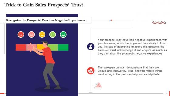 Recognize Sales Prospects Previous Negative Experiences To Gain Trust Training Ppt