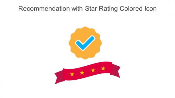 Recommendation With Star Rating Colored Icon In Powerpoint Pptx Png And Editable Eps Format