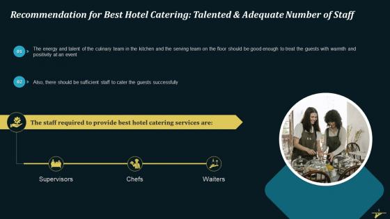 Recommendations For Best Hotel Catering Talented And Adequate Staff Training Ppt