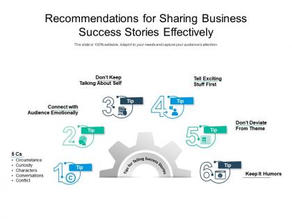 Recommendations for sharing business success stories effectively