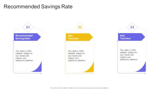 Recommended Savings Rate In Powerpoint And Google Slides Cpb