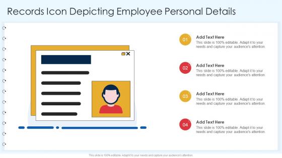 Records Icon Depicting Employee Personal Details