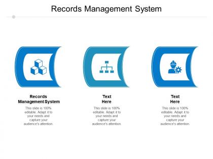 Records management system ppt powerpoint presentation slides graphics tutorials cpb