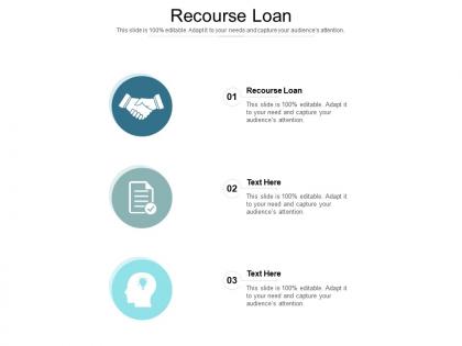 Recourse loan ppt powerpoint presentation summary pictures cpb