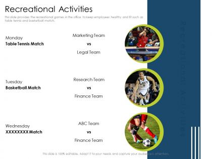 Recreational activities abc team powerpoint presentation slide