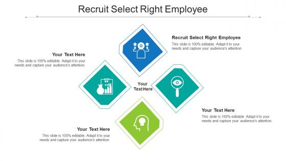 Recruit Select Right Employee Ppt Powerpoint Presentation Layouts Layouts Cpb