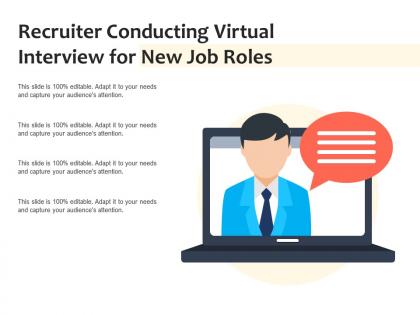 Recruiter conducting virtual interview for new job roles