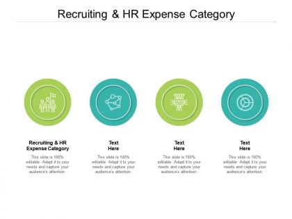 Recruiting and hr expense category ppt powerpoint presentation show infographic template cpb