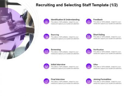 Recruiting and selecting staff screening ppt powerpoint presentation visual