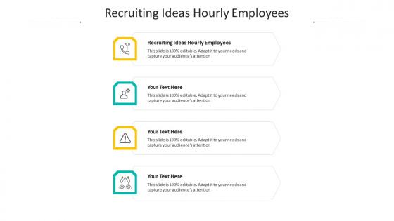 Recruiting ideas hourly employees ppt powerpoint presentation pictures model cpb