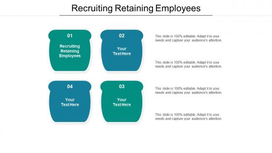 Recruiting retaining employees ppt powerpoint presentation ideas skills cpb