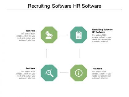 Recruiting software hr software ppt powerpoint presentation diagram graph charts cpb