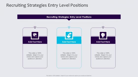 Recruiting Strategies Entry Level Positions In Powerpoint And Google Slides Cpb