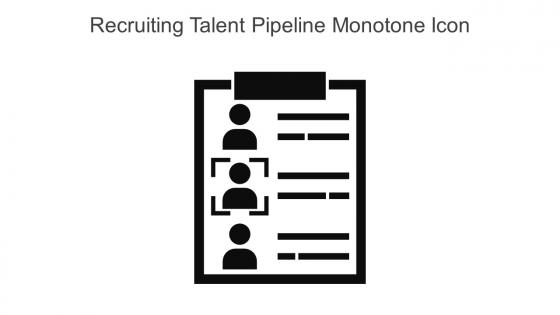 Recruiting Talent Pipeline Monotone Icon In Powerpoint Pptx Png And Editable Eps Format