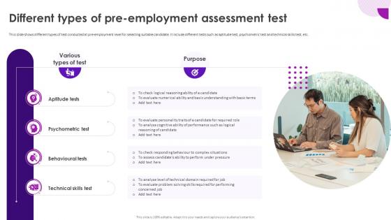 Recruitment And Selection Process Different Types Of Pre Employment Assessment Test