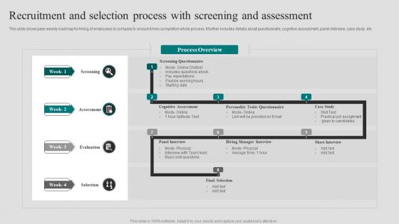 Recruitment And Selection Process With Screening And Assessment