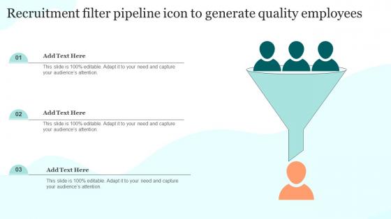 Recruitment Filter Pipeline Icon To Generate Quality Employees