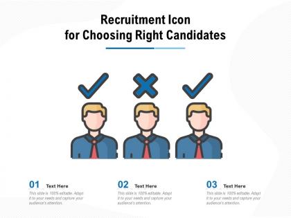 Recruitment icon for choosing right candidates