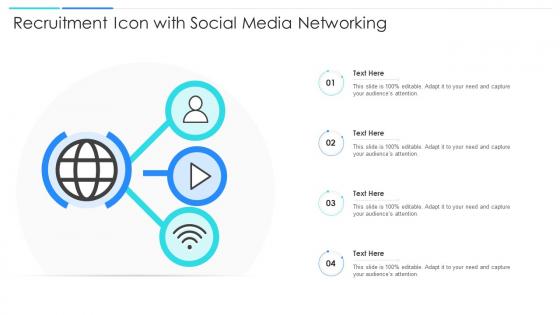 Recruitment Icon With Social Media Networking