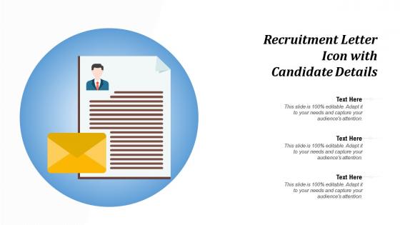 Recruitment letter icon with candidate details
