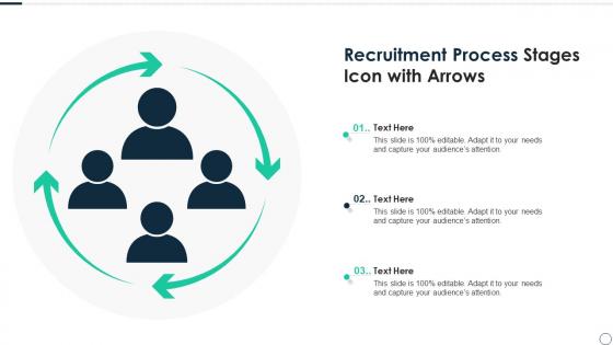 Recruitment Process Stages Icon With Arrows
