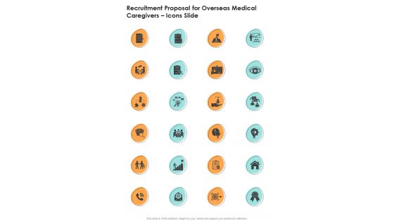 Recruitment Proposal For Overseas Medical Caregivers Icons Slide One Pager Sample Example Document