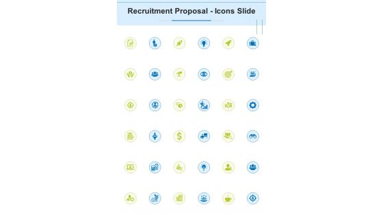 Recruitment Proposal Icons Slide One Pager Sample Example Document