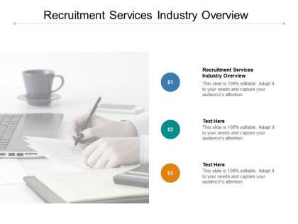 Recruitment services industry overview ppt powerpoint presentation shapes cpb