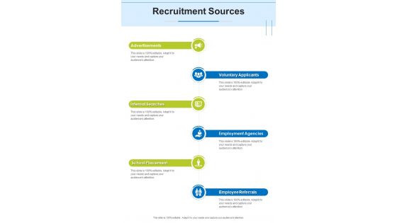 Recruitment Sources Recruitment Proposal One Pager Sample Example Document