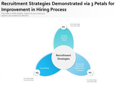 Recruitment strategies demonstrated via 3 petals for improvement in hiring process