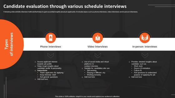 Recruitment Strategies For Organizational Candidate Evaluation Through Various Schedule Interviews