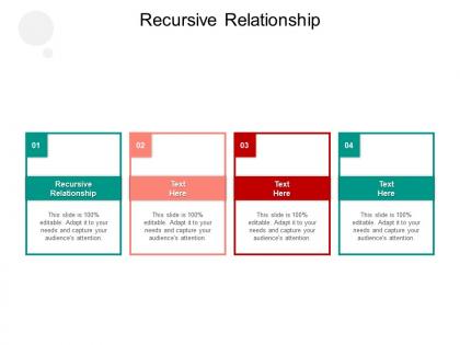 Recursive relationship ppt powerpoint presentation infographic template format cpb