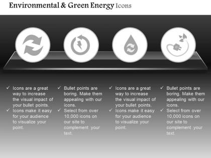 Recycle and green energy icons with plug and water safety editable icons