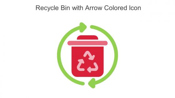 Recycle Bin With Arrow Colored Icon In Powerpoint Pptx Png And Editable Eps Format