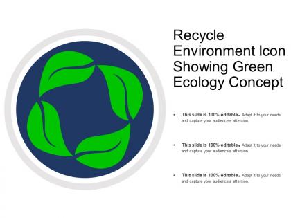 Recycle environment icon showing green ecology concept