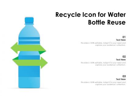 Recycle icon for water bottle reuse