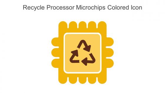 Recycle Processor Microchips Colored Icon In Powerpoint Pptx Png And Editable Eps Format