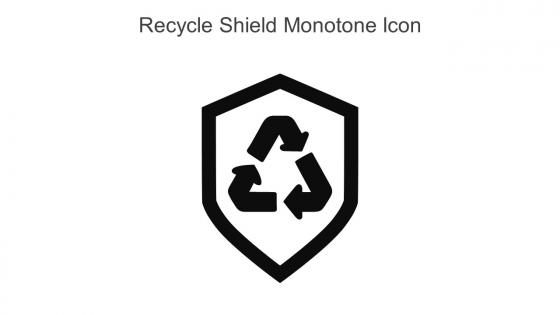 Recycle Shield Monotone Icon In Powerpoint Pptx Png And Editable Eps Format