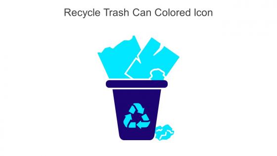 Recycle Trash Can Colored Icon In Powerpoint Pptx Png And Editable Eps Format