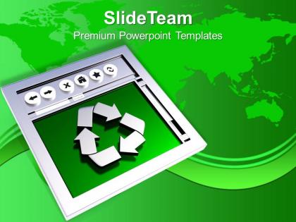 Recycled symbol environment energy wastage powerpoint templates ppt themes and graphics 0113