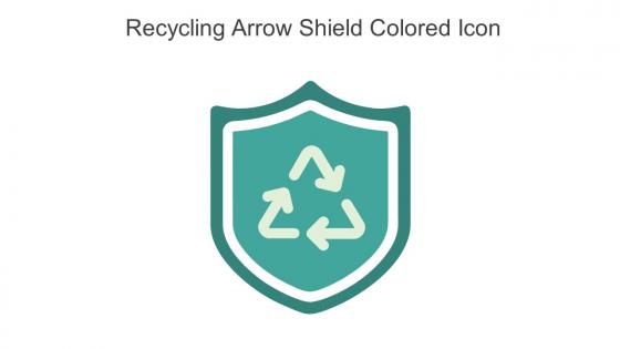 Recycling Arrow Shield Colored Icon In Powerpoint Pptx Png And Editable Eps Format