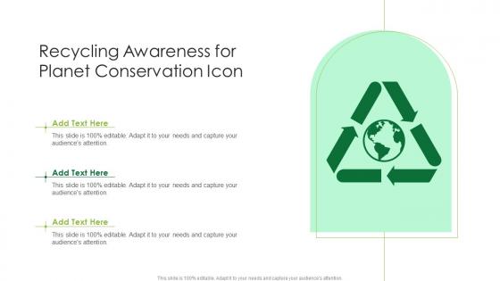 Recycling Awareness For Planet Conservation Icon