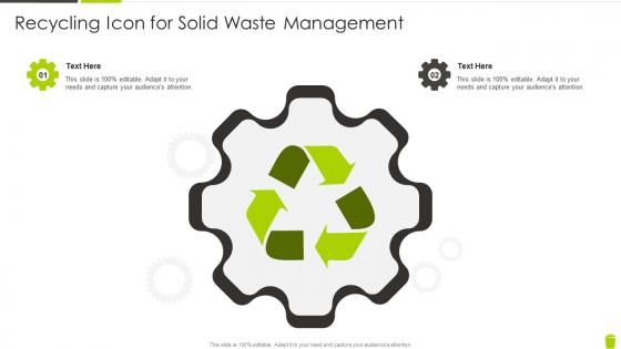 Recycling Icon For Solid Waste Management