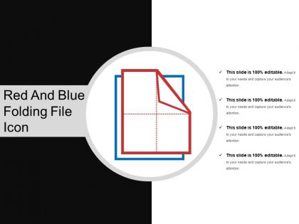 Red and blue folding file icon