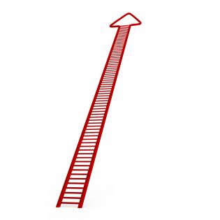Red arrow with stairs business success stock photo