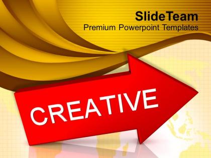 Red arrow with word creative powerpoint templates ppt themes and graphics