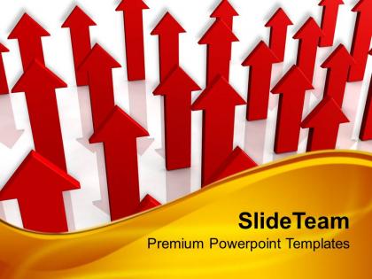 Red arrows pointing upwards business powerpoint templates ppt themes and graphics