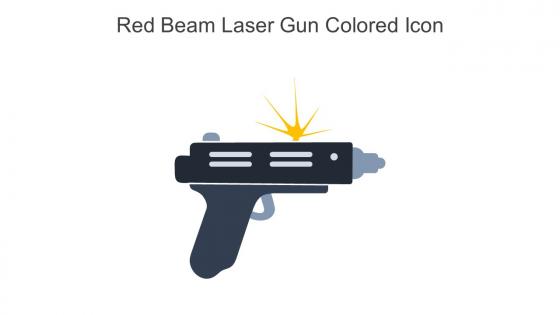 Red Beam Laser Gun Colored Icon In Powerpoint Pptx Png And Editable Eps Format