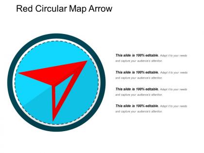 Red circular map arrow