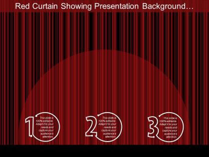 Red curtain showing presentation background with wooden floor ppt